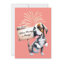 Rolig Hund Nyårs Öppet Hus Festinbjudan