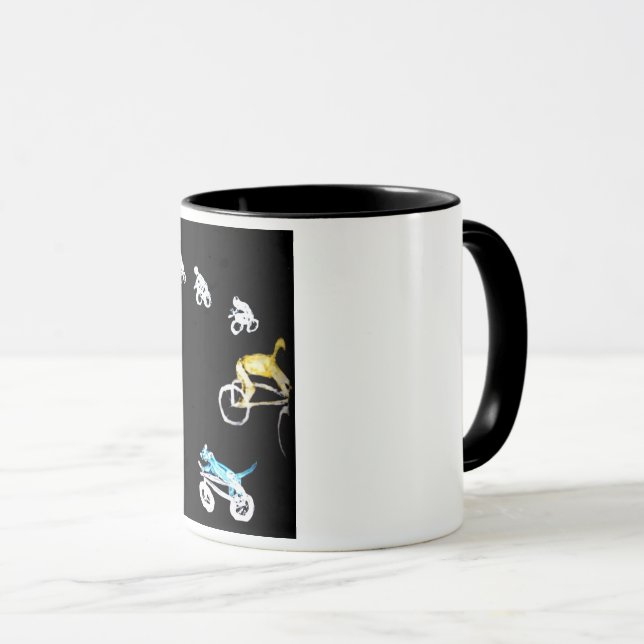Rolig hund och cykla mugg (Framsida höger)