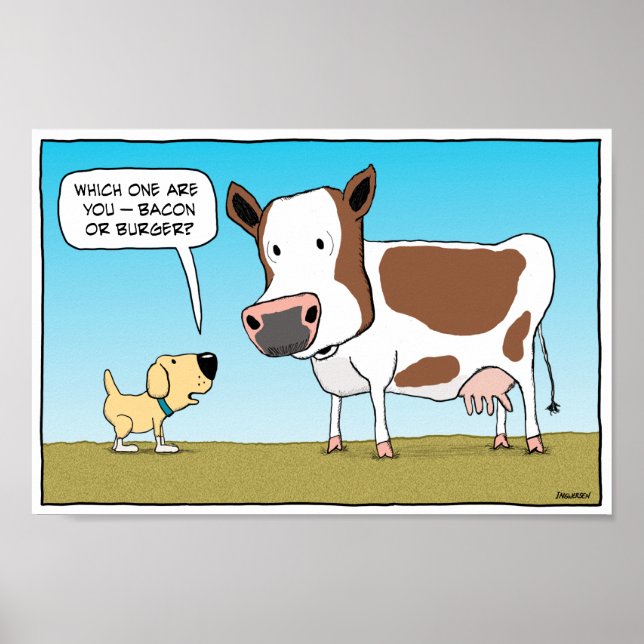 Rolig hund och koniska poster (Framsidan)