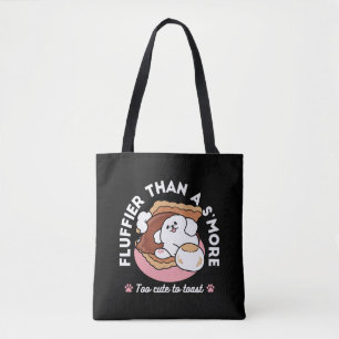 Rolig hund och S’more-design – Kawaii husdjursälsk Tygkasse