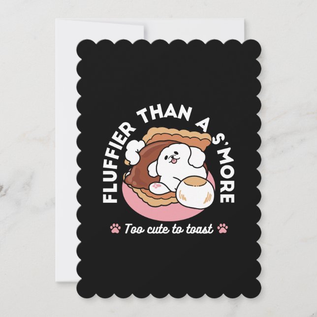 Rolig hund och S’more-design – Kawaii present till Tack Kort (Framsida)