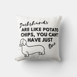 Rolig hund offert: Dachshunds och Potato Chip Kudde