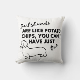 Rolig hund offert: Dachshunds och Potato Chip Kudde