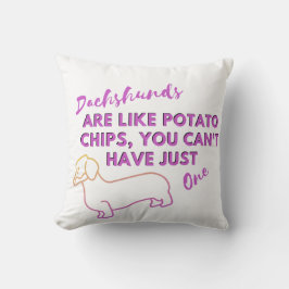 Rolig hund offert: Dachshunds och Potato Chip Kudde