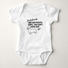 Rolig hund offert: Dachshunds och Potato Chip T Shirt
