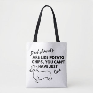 Rolig hund offert: Dachshunds och Potato Chip Tygkasse