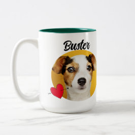 Rolig hund offert och anpassningsbar foto/namn Far Två-Tonad Mugg