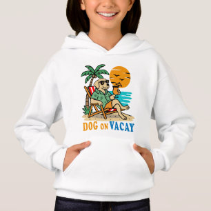 Rolig Hund på Semester T-Shirt Söt Sommar