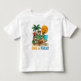 Rolig Hund på Semester T-Shirt | Söt Sommar