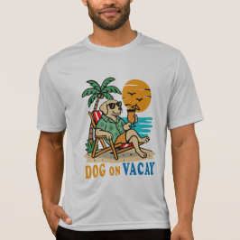 Rolig Hund på Semester T-Shirt | Söt Sommar