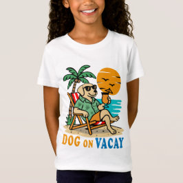 Rolig Hund på Semester T-Shirt | Söt Sommar