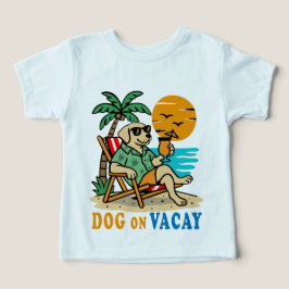 Rolig Hund på Semester T-Shirt | Söt Sommar