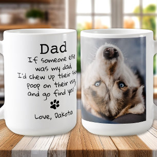 Rolig hund Pappa Anpassningsbar Pet Photo Fars dag Kaffemugg