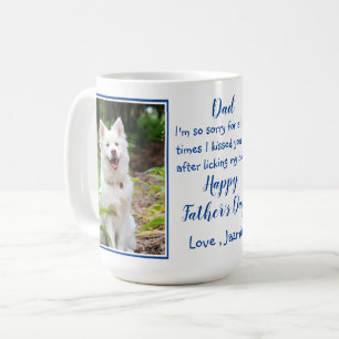 Rolig hund Pappa - Fars dag Pet Photo Hund Joke Kaffemugg