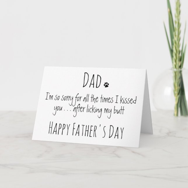 Rolig hund Pappa Humor Personlig Fars dag Kort (Framsida)