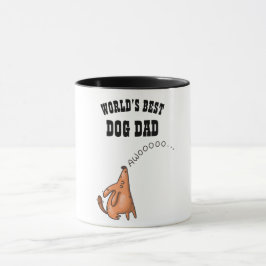 Rolig hund PAPPA Mugg - Cute hund howling tecknad