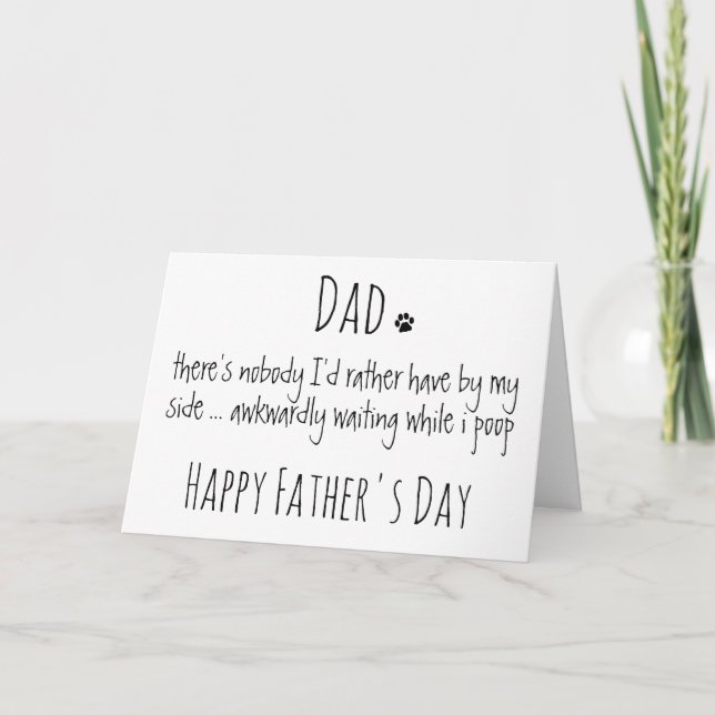 Rolig hund Pappa Personlig Fars dag Kort (Framsida)