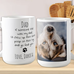 Rolig hund Pappa Personlig Pet Photo Coffee Mugg