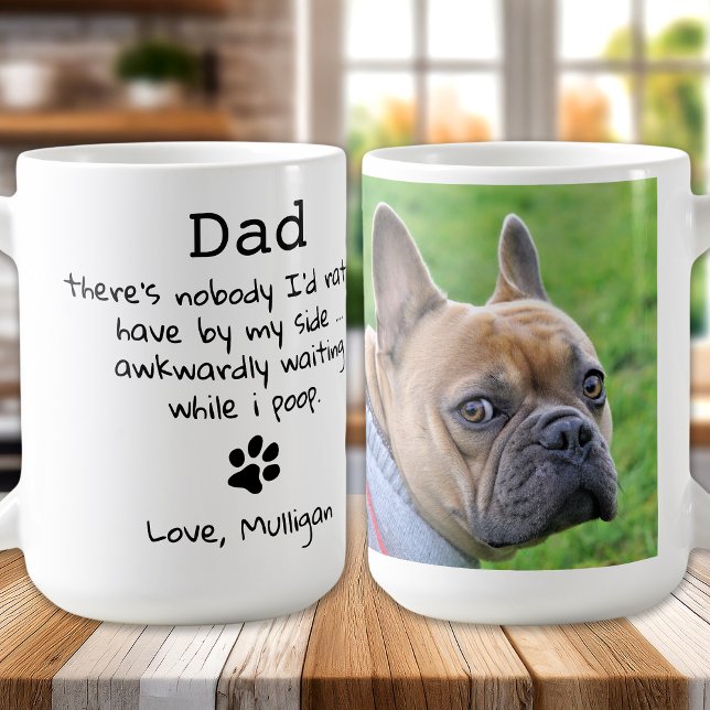 Rolig hund Pappa Personlig Pet Photo Fars dag Kaffemugg (Skapare uppladdad)