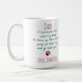 Rolig hund Pappa Personlig Pet Photo jul Kaffemugg