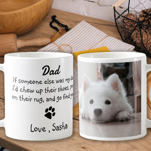 Rolig hund Pappa - Pet Photo Fars dag Humor Kaffemugg