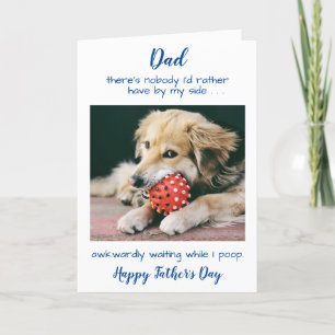 Rolig hund Pappa Pet Photo Lycklig Fars dag Helgkort