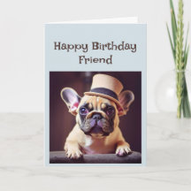 Rolig hund Party-vännen i grattis på födelsedagen!