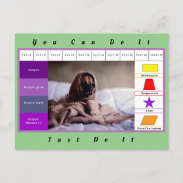 Rolig hund pedagogiskt spel vykort