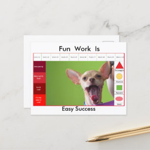 Rolig hund pedagogiskt spel vykort