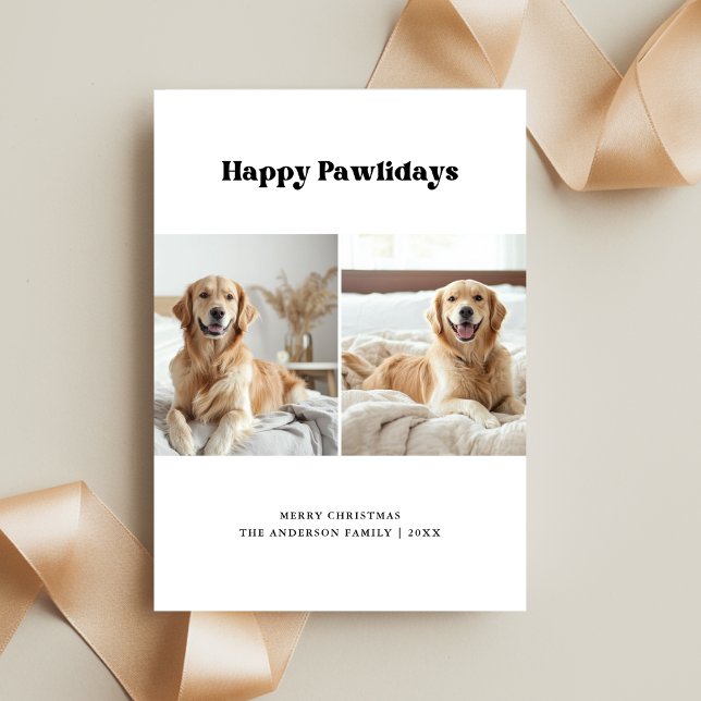 Rolig hund Photo Golden Retriever Pawlidays Pet Julkort (Skapare uppladdad)