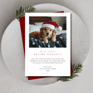 Rolig hund Photo Jul Define Naughty Red Pet Julkort
