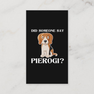 Rolig hund Pierogi Polish Food Poland Cuisine Visitkort