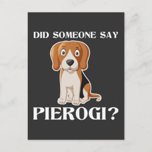 rolig hund Pierogi polska Food Poland Cuisine Vykort
