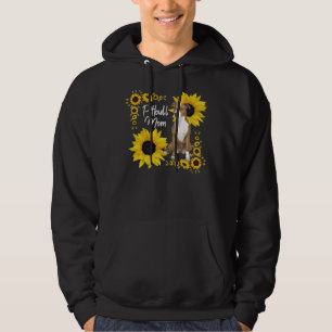 Rolig hund Pitbull-Mamma-solrosor för kvinnor Hoodie