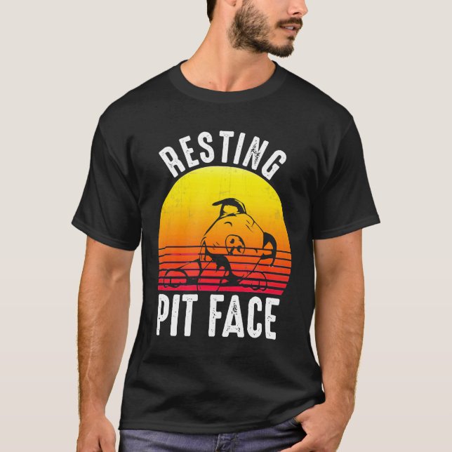 Rolig Hund Pitbull Vila Pit Ansikte För Män Kvinno T Shirt (Framsida)