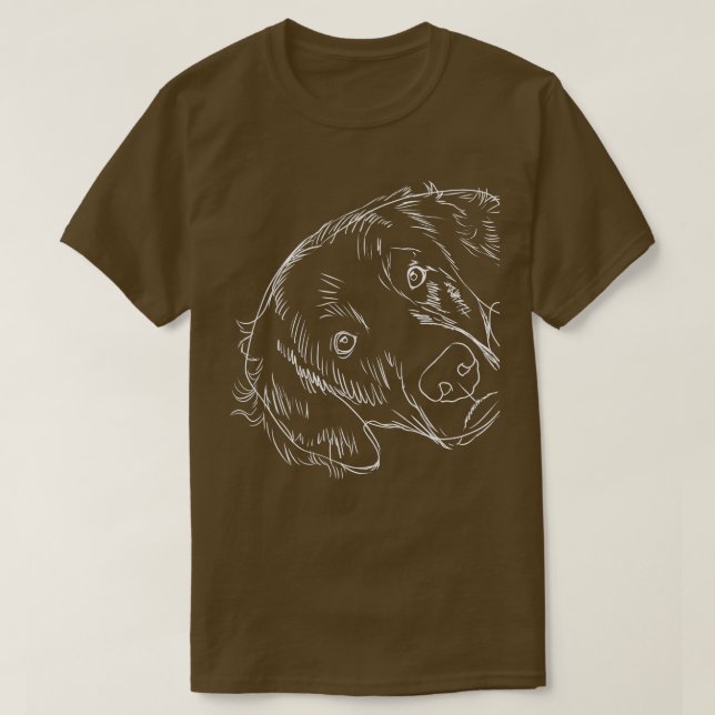 Rolig hund, platta Jackat återgivning T Shirt (Design framsida)