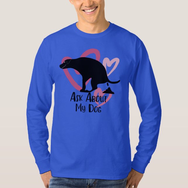 Rolig hund popning t shirt (Framsida)