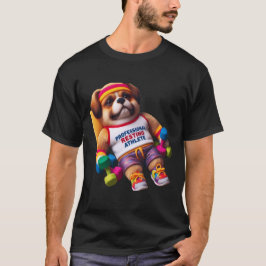 Rolig Hund Professionell Vilande Idrottsman T Shirt
