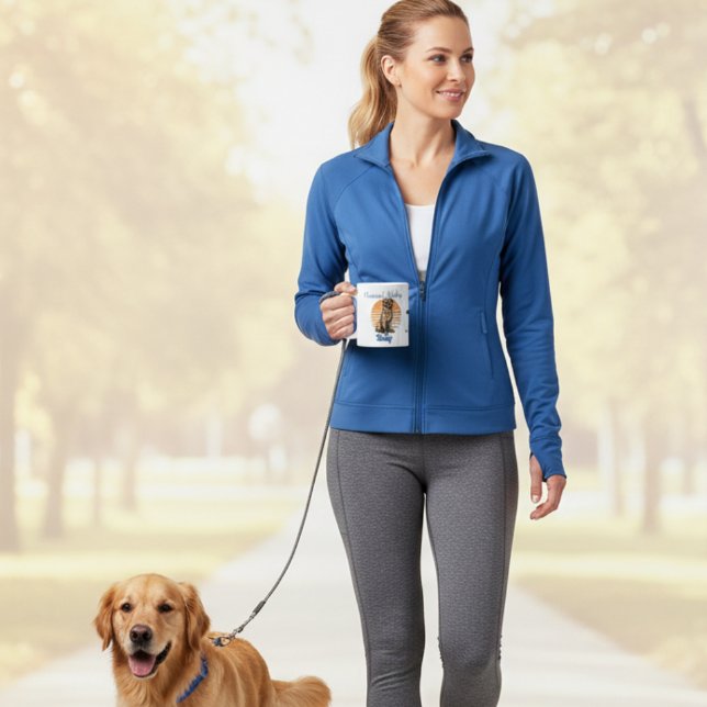 Rolig Hund  Promenadkompis Solglasögon Personlighe Kaffemugg (Skapare uppladdad)