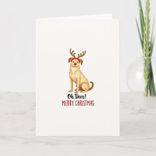 Rolig hund renkort Oh Hjort God jul Kort