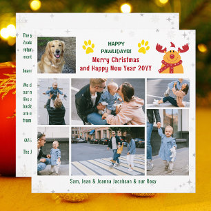 Rolig hund Rudolph Lycklig Pawlidays Foton jul Julkort