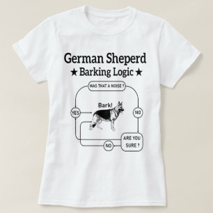 Rolig hund Sarkastic för  Shepherd Barking Logic T Shirt
