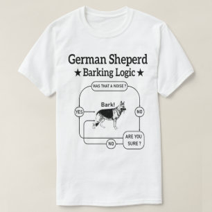 Rolig hund Sarkastic för Shepherd Barking Logic T Shirt