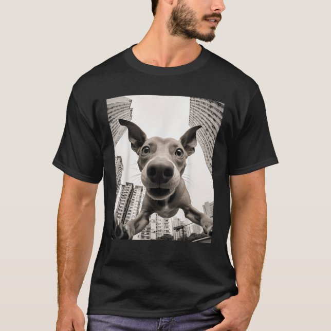 Rolig hund selfie pic T Shirt (Framsida)