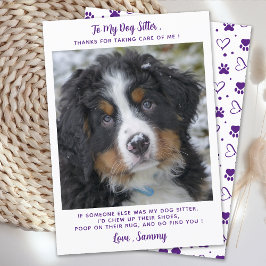 Rolig hund Sitter Anpassningsbar Pet Puppy Photo T Kort