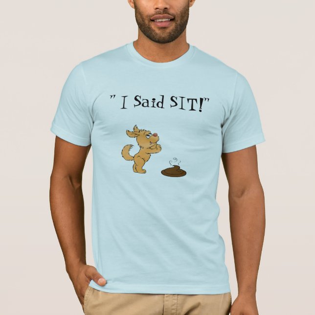 Rolig hund skjorta tee shirt (Framsida)