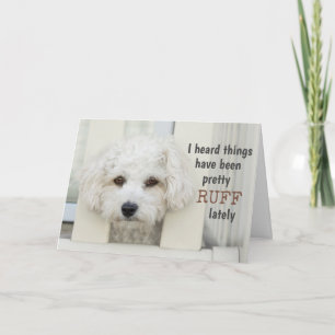 Rolig hund snart Ruff Pun Cute Motivation Kort