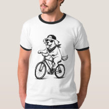 Rolig Hund som Kör Cykel Cool Cykling Husdjur älsk