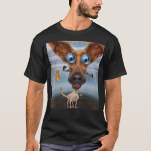 Rolig hund söt valp konst valp hundy porträtt hu t shirt