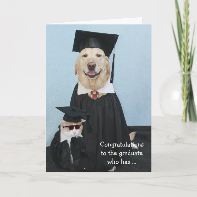 Rolig hund Studenten Kort (Framsida)
